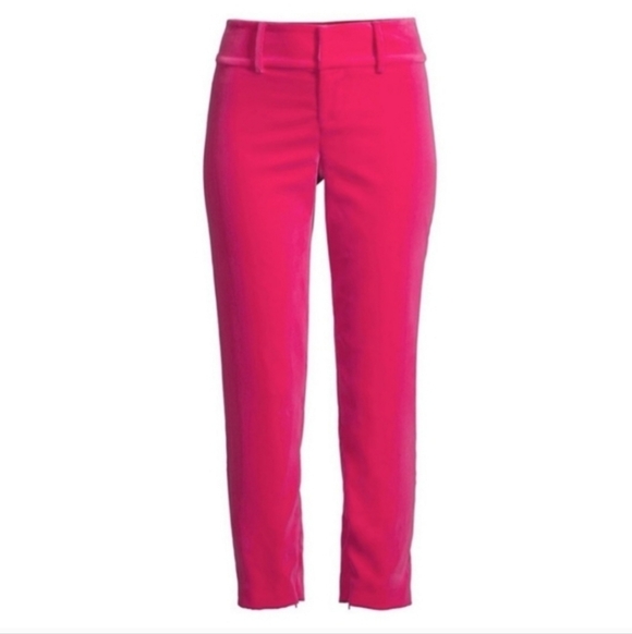 alice + olivia  slim velvet ankle pants size 4 - Picture 9 of 12